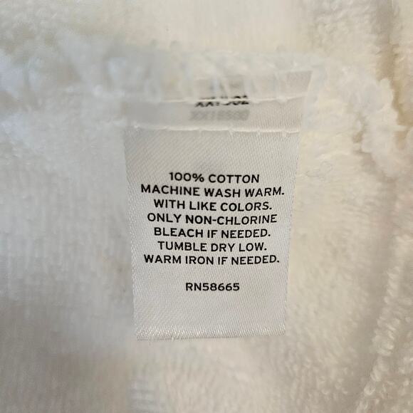 NWOT Classic Turkish Cotton Robe in White Sz Medium Slightly Flawed - Picture 11 of 12